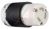 Connector, Turnlok 3 Wire Ground, IP20,30A, 250V, Black Back, White Front Body - 70050641 - Allied Electronics, Inc.