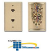 Allen Tel Flush Mount Duplex Wall Jack (Voice/Data - Screw.. -- AT217-8K-NK - Image