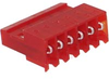 IDC Receptacle, Closed-End Without Polarizing Tab, 22 AWG, Red, 6 pos. - 70042741 - Allied Electronics, Inc.