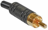 RCA Plug, Gold Pin and Black Chrome Cover - CA-C4470 - Visual Sound, Inc.