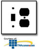 Leviton 2-Gang Midway Size Nylon Wallplate - PJ18 - TelephoneStuff.com