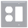 Standard Wall Plate - TP826-GRY - Hubbell Wiring Device-Kellems