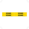 Brady B-946 Black on Yellow Vinyl Self-Adhesive Pipe Marker - 1 1/8 in Height - 3/4 in Character Height - 7 in Length - Printed Msg = DISCHARGE - 7079-4 - 754476-79351 - R. S. Hughes Company, Inc.