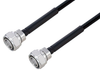 Fire Rated 4.3-10 Male to 4.3-10 Male Low PIM Cable 12 Inch Length Using SPF-250 Coax Using Times Microwave Parts - PE3C6605-12 - Pasternack