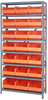 Open Shelving, 8Shelves, 21Bins, Orange; Shelving Unit Type Quantum Storage - 44AC8857 - Newark, An Avnet Company