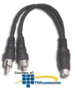 Leviton RCA Y Adapter, 1 RCA Jack to 2 RCA Plugs - C5402 - TelephoneStuff.com