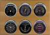 6 Instrument Weather Station - Weathermaster, Chrome cases, Black dials, Oak panel -  - Maximum Weather Instruments
