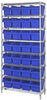 Open Wire Shelving, 8Shelves, 28Bin, Blu; Shelving Unit Type Quantum Storage - 44AC8526 - Newark, An Avnet Company