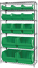 Open Wire Shelving, 6Shelves, 13Bin, Grn; Shelving Unit Type Quantum Storage - 44AC8186 - Newark, An Avnet Company