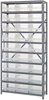 Open Shelving, 10Shelves, 27Bins, Clear; Shelving Unit Type Quantum Storage - 42AC8751 - Newark, An Avnet Company