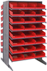 2 Side Sloped Rack, 16Shelves, 48Bin/red; Shelving Unit Type Quantum Storage - 44AC6367 - Newark, An Avnet Company