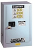 Justrite Chemcor 15 gal Silver Hazardous Material Storage Cabinet - 24 in Width - 35 3/4 in Height - 697841-13087 - 697841-13087 - R. S. Hughes Company, Inc.