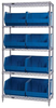 Open Wire Shelving, 5Shelves, 8Bin, Blue; Shelving Unit Type Quantum Storage - 44AC8128 - Newark, An Avnet Company