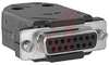 connector,d-sub kit,15 crimp cont receptacle w/contacts and black plastic hood - 70172275 - Allied Electronics, Inc.