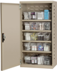 Akro-Mils Akrodrawers 350 lb Putty Powder Coated, Textured Steel 18 ga Non-Stackable Secure Mini-Cabinet - 13 1/4 in Overall Length - 19 1/4 in Width - 38 in Height - 16 Drawer - Lockable - ACS4P42 BL - ACS4P42 BLUE - R. S. Hughes Company, Inc.