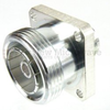 4 Hole Flange N Female (Jack) to 7/16 DIN Female (Jack) Adapter, Silver Plated Brass Body, 1.2 VSWR -- SM4672 - Image