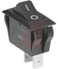 Switch, Rocker, Power, SPST, On-Off, Black, O/- Imprinted, Black Bezel - 70207347 - Allied Electronics, Inc.