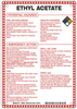 Brady B-120 Fiberglass Reinforced Polyester Rectangle White Chemical, Biohazard, Hazardous & Flammable Material Sign - 7 in Width x 10 in Height - TEXT: ETHYL ACETATE - 48863 - 754476-48863 - R. S. Hughes Company, Inc.