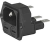 Module, Power Entry; 10 A; 250 VAC; Black (Housing); Thermoplastic (Housing) - 70080644 - Allied Electronics, Inc.