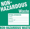 Brady B-235 Green on White Square Paper Health, Sanitation & Waste Label - 6 in Width - 6 in Height - Printed Text = NON-HAZARDOUS WASTE - 60447 - 754476-60447 - R. S. Hughes Company, Inc.