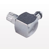 Coupling Insert, Straight Thru, Chrome-Plated Brass, Elbow Ferruleless Polytube Fitting -- MC2104 - Image