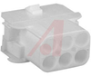 Connector, Soft Shell; Universal MATE-N-LOK; 6; Receptacle (Cap); Nylon; White - 70083532 - Allied Electronics, Inc.