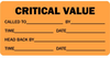 Critical Value Detailed Medical Label Orange - LV-MCL7 - LabelValue
