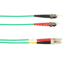 5m (16.4ft) STLC GN OM4 MM Fiber Patch Cable INDR Zip OFNP - FOCMPM4-005M-STLC-GN - Black Box