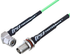 TNC Male Right Angle to TNC Female Bulkhead Low Loss Cable 200 CM Length Using PE-P160LL Coax - PE3C5254-200CM - Pasternack