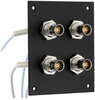 4 JACK PANEL INSERT BULKHEAD REAR MOUNT TRB 3 LUG NON ISOLATED BEND RELIEF SPRING JACK WITH 30-02002 LEAD 12