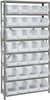 Open Shelving, 8Shelves, 28Bins, Clear; Shelving Unit Type Quantum Storage - 42AC5768 - Newark, An Avnet Company