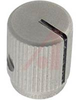 Knob;Dia 0.75in;Shaft Sz 0.25in;Panel;Top & Side Saw Cut;Clear Gloss;Aluminum - 70126025 - Allied Electronics, Inc.