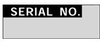 Brady B-184 Black on White Aluminum Foil Inventory Control & Identification Label - 1 1/2 in Width - 1/2 in Height - Printed Text = SERIAL NO. - WOAF-34-VP -- 662820-35171 - Image