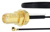 SMA Female Bulkhead to UMCX 2.5 Plug Cable 1.13mm Coax in 3 Inch and RoHS Compliant - FMCA1001-3 - Fairview Microwave Inc.
