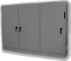 Three Door NEMA 12 Painted Steel Heavy Duty Disconnect Enclo - E-72XM3EQ18 - EMF Company, Inc. (The)