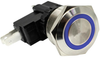 Pb Switch, Spdt, 15A/250V, 25Mm, Ill Blu; Product Range E-Switch - 39AH8674 - Newark, An Avnet Company