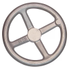Aluminum Dished Hand Wheel Without Handle: 12.00 in Diameter, 4 Spokes, Blank -- BAOW-12 - Image