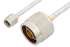 SMA Male to N Male Cable 12 Inch Length Using PE-SR402FL Coax, RoHS - PE3448LF-12 - Pasternack