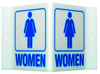 Brady V Shape Restroom Sign - TEXT: WOMEN - V1WO02A - 754476-49399 - R. S. Hughes Company, Inc.