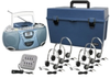 Listening Center, 6 Station, CD Boom Box, Personal Leatherette Headphones with Volume - HMC/CD385/MS2LV - Visual Sound, Inc.