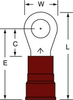 3M Scotchlok Red Brazed Nylon Brazed Ring Terminal MN8-38RX - 1.38 in Length - 0.59 in Wide - 0.175 in Inside Diameter - 3/8 in Stud - 051128-58639 - R. S. Hughes Company, Inc.