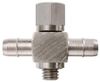 M5 Thread to Barbs and Thread Cross - M5CM_Barbs_Threads - Beswick Engineering Co., Inc.