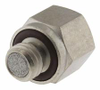 10-32 or M5 Male Thread to Female Thread, Sintered Filter -- CF - Image