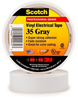 3M Scotch 35-GRAY-1/2 Gray Insulating Tape - 1/2 in Width x 20 ft Length - 7 mil Thick - Electrically Insulating - 10281 - 054007-10281 - R. S. Hughes Company, Inc.