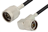 N Male to N Male Right Angle Cable 48 Inch Length Using RG223 Coax - PE3168-48 - Pasternack