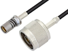 Snap-On BMA Jack to N Male Cable 36 Inch Length Using LMR-100 Coax - PE3C4930-36 - Pasternack