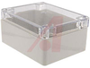 NEMA 4X SEALED POLYCAR.ENCLOSURE,LT.GRAY BODY,CLEAR COVER,4.53L X 3.54W X 2.17H - 70148309 - Allied Electronics, Inc.