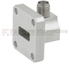 WR-42 to SMA Female Waveguide to Coax Adapter UG-597/U Square Cover with 18 GHz to 26.5 GHz K Band in Aluminum, Chem Film - FMWCA1022 - Fairview Microwave Inc.