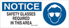 Brady B-120 Fiberglass Reinforced Polyester Rectangle White Personal Protection Equipment (PPE) Sign - 17 in Width x 7 in Height - TEXT: NOTICE - 70523 - 754476-70523 - R. S. Hughes Company, Inc.