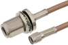 Reverse Polarity SMA Male to N Female Bulkhead Cable 60 Inch Length Using RG142 Coax - PE34575-60 - Pasternack